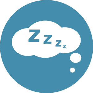 sleeping icon blue